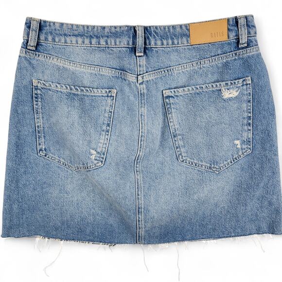 Rails Denim Mini Skirt Women's 31 Blue Laurel Marina Distressed High-Rise - Picture 6 of 11